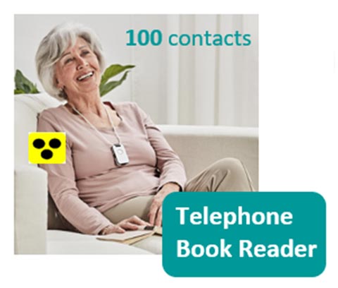 Blindentelefon 100 Kontakte Telefonbuch vorlesen