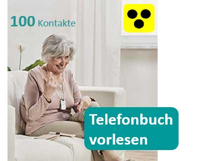 Blindentelefon 100 Kontakte Telefonbuch vorlesen