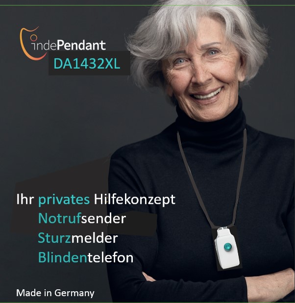 DA1432XL - Blindentelefon, Notrufsender, Sturzmelder - Aussenansicht